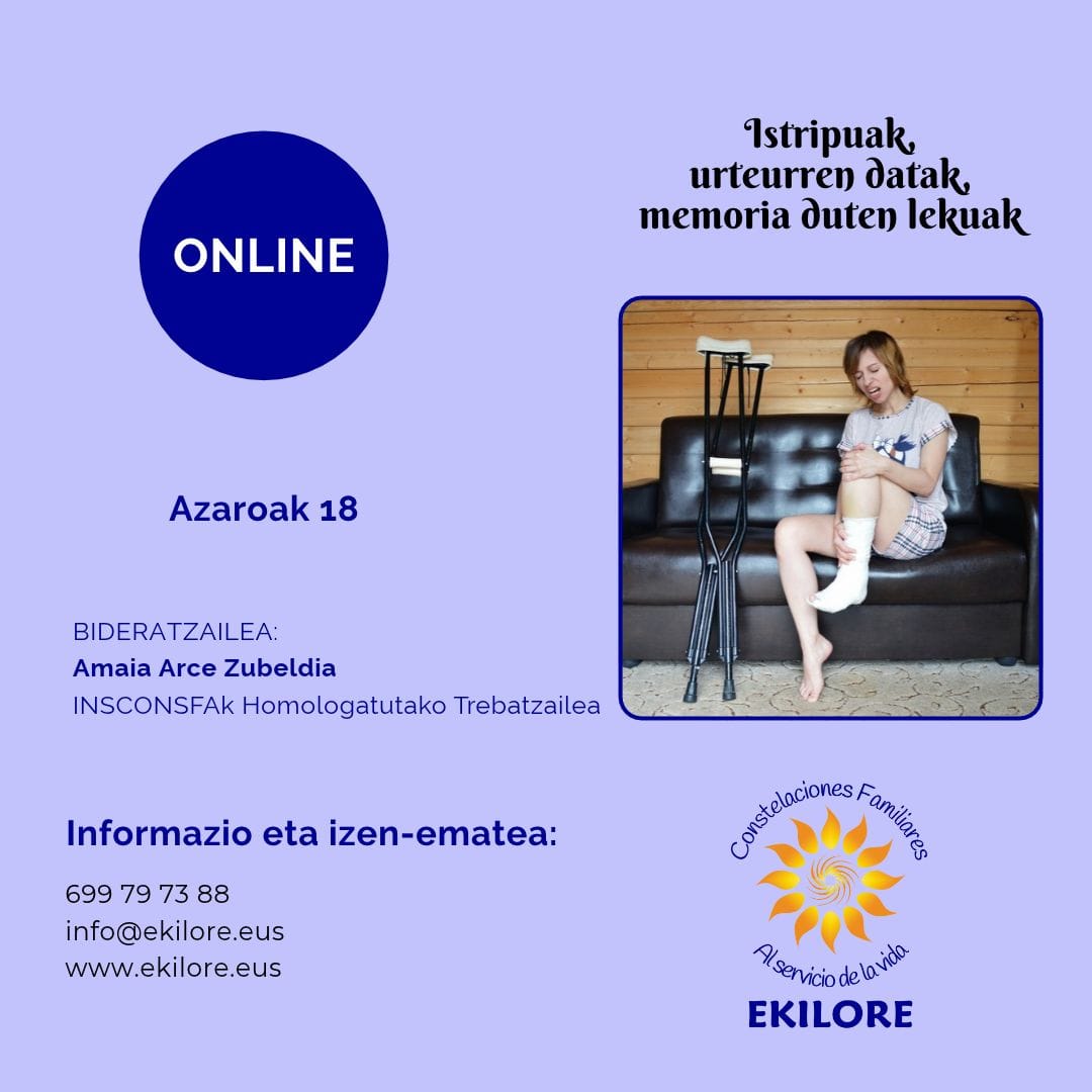 Istripuak, urteurren datak, memoria duten lekuak. ONLINE. Familia Konstelazioak