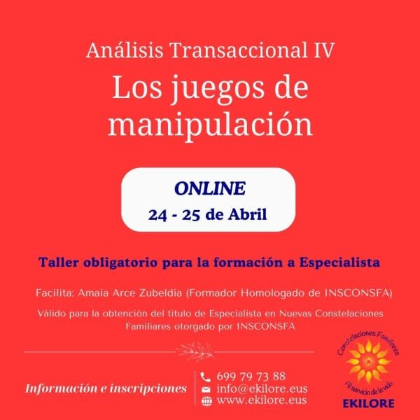 Los juegos de manipulación. ONLINE. Constelaciones Familiares